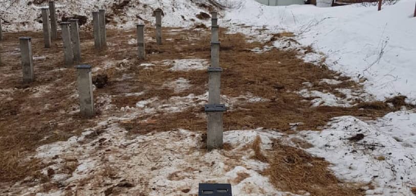 Фундамент на забивных ЖБ сваях