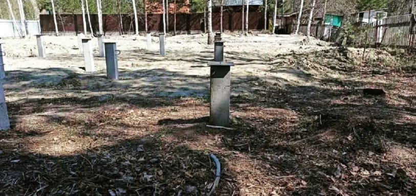 Фундамент на забивных ЖБ сваях