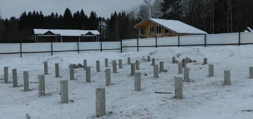Фундамент на забивных ЖБ сваях