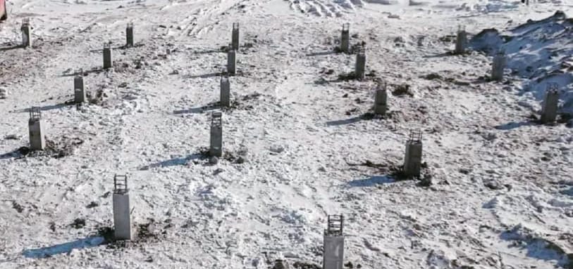 Фундамент на забивных ЖБ сваях