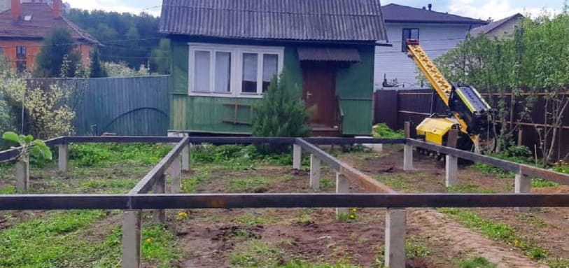 Фундамент на забивных ЖБ сваях