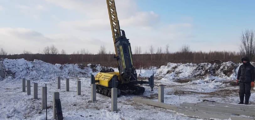 Фундамент на забивных ЖБ сваях