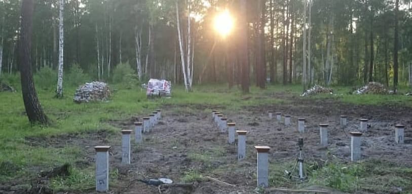 Фундамент на забивных ЖБ сваях