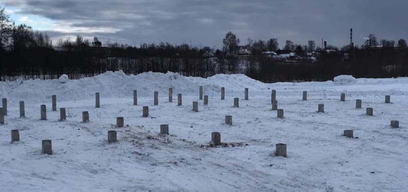 Фундамент на забивных ЖБ сваях